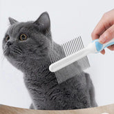 KUTKUT Double Side Steel Needles Dog Comb Pet Rake Comb Detangling Dog Hairbrush Grooming Grooming Tools for Dogs with Short or Long Hair - kutkutstyle